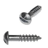 #2 X 3/4" Round Head, Slotted, Wood Screw, Nickel Plated Brass